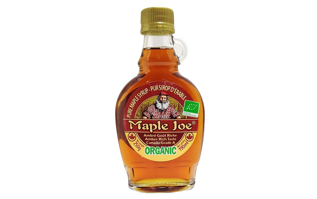 Maple Joe Pure Organic Maple Syrup   Glass Bottle  250 grams